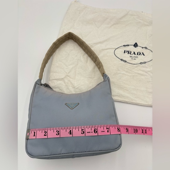 ❤️ Prada Vintage Mini Tessuto Hobo Nylon Bag A124M17#5 - Picture 13 of 15